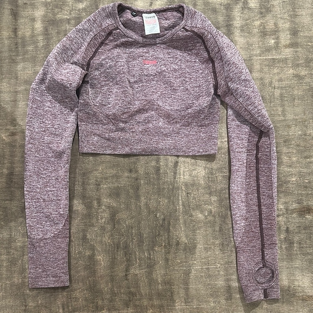 Gymshark Purple Raglan Crop Sweatshirt